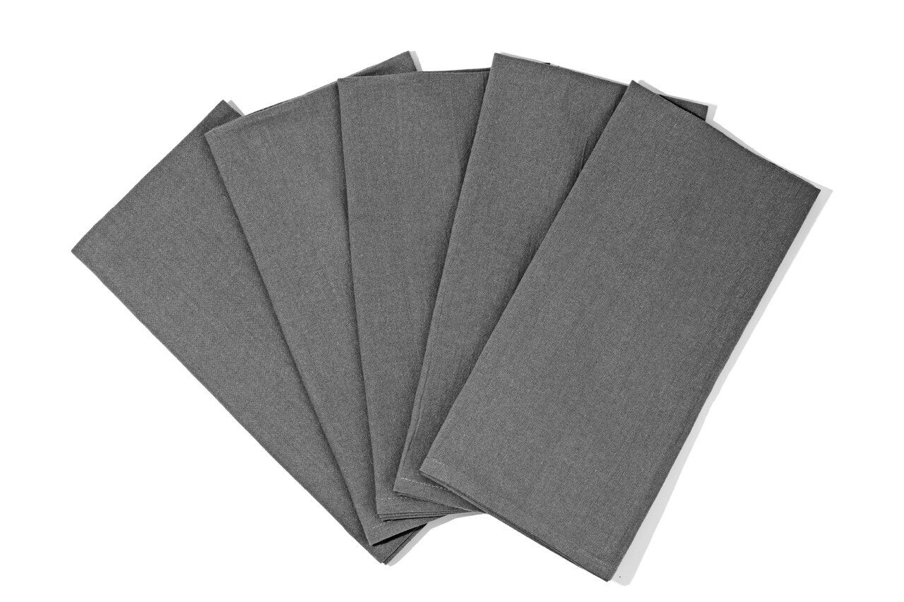 Flour Sack Towels for Embroidery & DIY Crafts, 27"x27" Cotton Tea Towel Blanks, Lint-Free, Pack of 5 or 10 — Multiple Colors